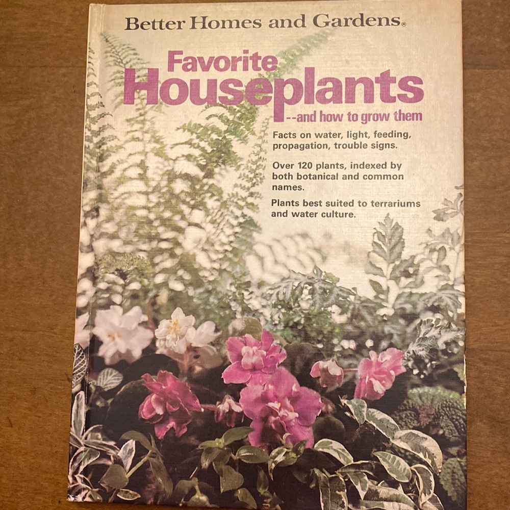 Better Homes & Gardens Favorite Houseplants Book Vintage 1976 Hardcover